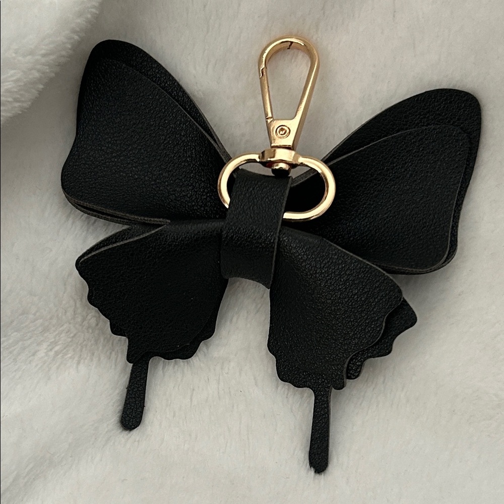 Beautiful Faux Leather Butterfly Bag Charm or Keychain - Picture 2 of 8